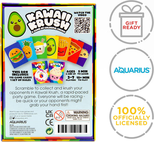 AQUARIUS Kawaii Krush Card Game - Fun Family Party Game for Kids, Teens & Adults - Entertaining Family Game Night Gift - 2 to 7 Players - Ages 6 &...
