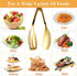 2 Pack Gold Salad Tongs,10 Inch Stainless Steel Kitchen Tongs for Serving Food, Kitchen Scissor Tongs for Cooking Buffet Catering Bread Pastry Des...