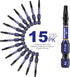 2 In. Security T15 Impact Magnetic Screwdriver Bit Set, 15Pieces #15 Torx Head Power Bit Set, S2 Alloy Steel Hollow Star Bit Set...