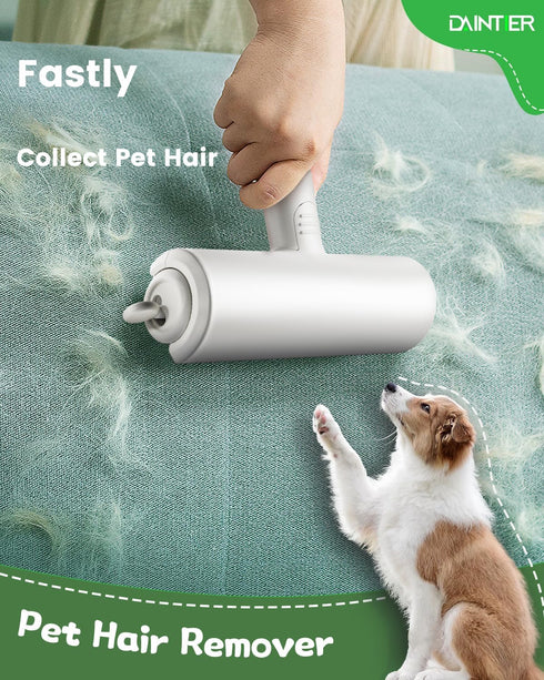 Pet Hair Removal Tool,DAINTIER Reusable Pet Hair Remover,Cat and Dog Portable Hair Remover,Upgraded Animal Fur Multi-Surface Removal Tool for Couc...