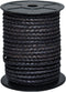 Round Braided Genuine Leather String Bolo Cord, Rope for Jewelry Making, Necklaces, Bracelets, Wraps, Crafts and Hobby Projects (Matte Black, 5 MM...