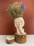 Face Planter Pots Head Planter, White, Succulent Planters, Indoor Outdoor Plants with Drainage Hole...