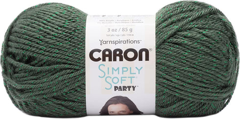 Caron Yarn Simply Soft PAR DK, Dark Sage Sparkle...