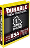 Samsill Durable 1 Inch Binder, Made in the USA, D Ring Binder, Customizable Clear View Binder, Yellow, Holds 225 Pages...