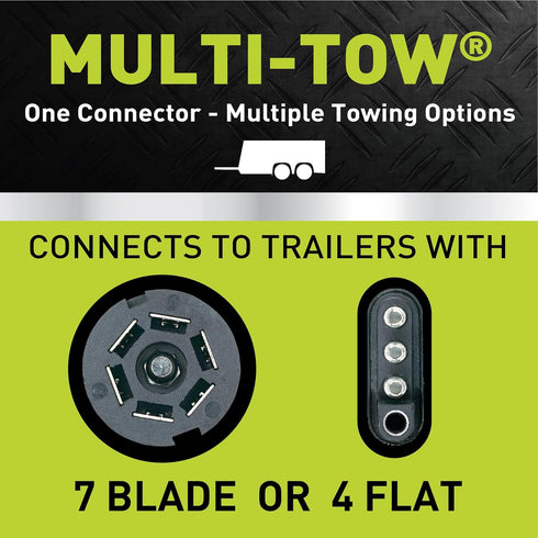 Hopkins Towing Solutions Endurance 40950 Multi-Tow 7 Blade and 4 Flat Vehicle Wiring Kit, Black...