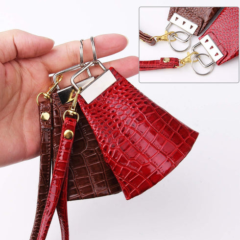 50 Sets Key Fob Hardware Key Fob Keychain Wristlet with Split Ring 1.25 Inch...