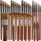 Bougimal 32 Pieces Paint Brush Set, Artist Upgrade Series, Nylon Bristles with Round, Filbert, Flat, Fan, Angle, Fine Detail Brush, Suitable for A...
