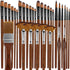 Bougimal 32 Pieces Paint Brush Set, Artist Upgrade Series, Nylon Bristles with Round, Filbert, Flat, Fan, Angle, Fine Detail Brush, Suitable for A...