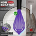 Walfos Whisk,8.5+9+11in Silicone whisk, BPA free Whisks for Cooking Non Scratch. Heat Resistant(450°F) Wisk. Perfect for Blending, Mixing, Beating...