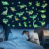 Glow in The Dark Dinosaur Wall Decals, Glowing Stickers for Ceiling, Boys Bedroom Decoration, Large Luminous Removable Dinosaur Wall Decor for Nur...