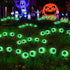 Dazzle Bright Halloween Decorations Outdoor, 2 Pack 12LED Solar Eyeball Pathway Lights, Scary Waterproof Solar Green Firefly Lights for Garden Law...
