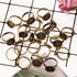 Honbay 20PCS 12mm Adjustable Finger Ring Blank Bases Round Finger Ring Trays (Bronze)...