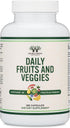 Fruits and Veggies Supplement (Daily Blend of 49 Different Fruits and Vegetables, 23 Veggies and 29 Fruits) 1,500mg Servings, 180 Capsules (No Fil...