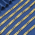 Airssory 18K Gold Plated Figaro Brass Chain Golden Color Link Chain for DIY Jewelry Necklace Bracelet Supplies Craft Accessories 3.28 Feet (1M)...