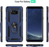 Samsung Galaxy S8 Case with HD Screen Protectors (NOT fit S8 Plus), Androgate Military-Grade Metal Ring Holder Kickstand 15ft Drop Tested Shockpro...