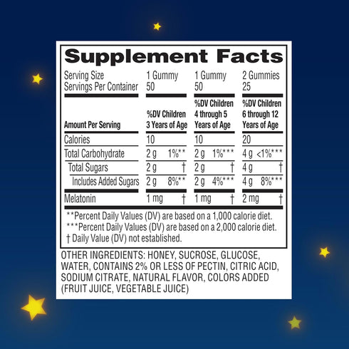 Zarbee's Kids Melatonin Gummy, 1mg Childrens Sleep Aid Supplement, Drug-Free & Effective Sleep Supplement for Children Ages 3 and Up, Non-Habit Fo...