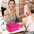 Large Travel Makeup Bag Makeup Case Organizer,Waterproof Leather Checkered Cosmetic Bag Toiletry Bag for Girls Traveling with Removable Divider,Gi...