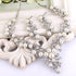 EVER FAITH Women's Crystal Simulated Pearl Leaf Vine Necklace Earrings Set Clear Silver-Tone...