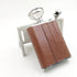 3oz Brown Red Leather Wrapped Hip Flask with a Funnel 18/8 Stainless Steel-YM102...