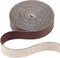 GORGECRAFT 1/2" Wide Dark Brown Faux Grain Buffalo Leather Strip Cord 79" Long Single Sided Leather Roll 1.2mm Thick Matte Synthetic Leather Cord ...
