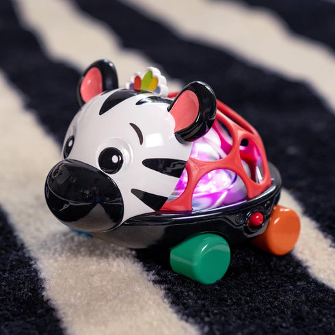 Baby Einstein Curious Car Zen Oball Toy Car & Rattle, Light Up, Ages 3 Months+, Zen The Zebra...