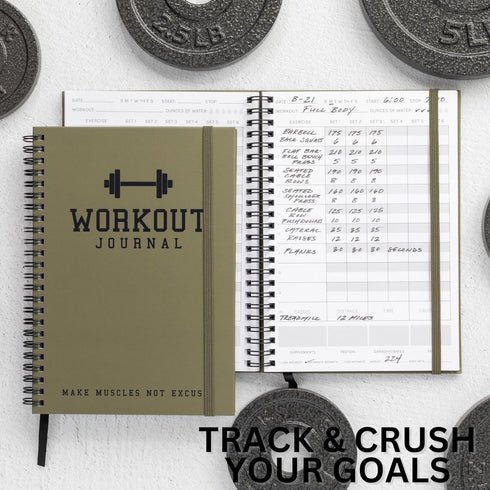 The Ultimate Fitness Journal for Tracking and Crushing Your Gym Goals - Detailed Workout Planner & Log Book For Men and Women - Great Gym Accessor...
