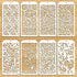 8 Pcs Stencils for Painting, Texture Stencils for Crafts Painting on Wood, Reusable Geometric Painting Stencils Drawing Templates for Wall Scrapbo...