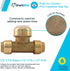 SharkBite 1/2 Inch CTS x 1/2 Inch CTS x 1/2 Inch PVC Slip Tee, Push To Connect Brass Plumbing Fitting, UIP363A...