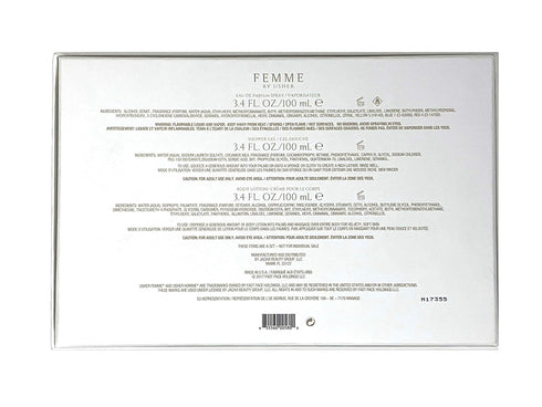 Usher Femme Gift Set for Women, (3.4 Oz Eau De Parfum Spray + 3.4 Oz Body Lotion + 3.4 Oz Shower Gel)...