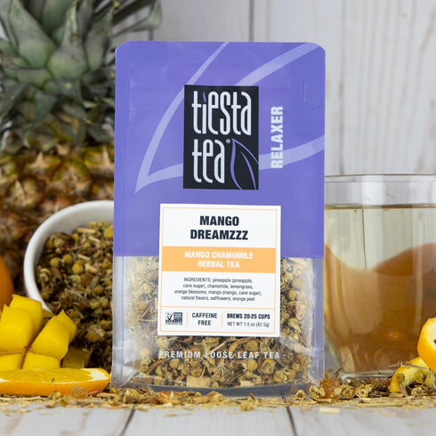 Tiesta Tea - Mango Dreamzzz Chamomile Loose Leaf Herbal Tea, Relaxing Chamomile & Lemongrass Blend, Caffeine-Free, Brew Hot or Iced, Makes Up to 2...
