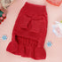 Small Dog Sweater Pet Christmas Sweater Dress for Dogs Cat Pet for Winter Christmas Holiday Breathable Ruffle Hem Design (Red, Large)...