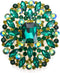 BriLove Women's Stunning Emerald Cut Square Crystal Rhinestone Marquise Cluster Brooch Pin for Wedding Party Prom...