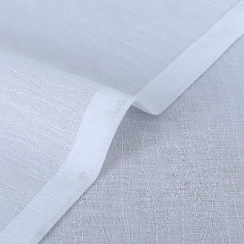Mrs.Naturall Pure White Small Window Curtain Panel for Kitchen Light Filtering Sheer Curtain Tiers for Nursery with Rod Pocket 30 x 30 Inch Set of...