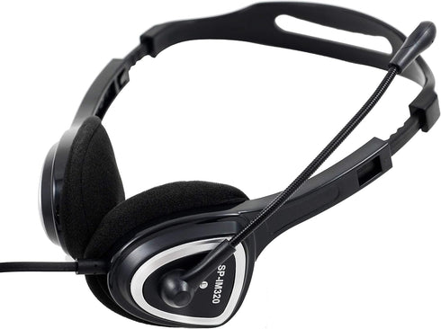 Im320 USB Headset with Adjustable Microphone Noise Cancelling, Wired Headphone for PC, Laptop,Black......