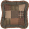 VHC Brands Primitive Bedding Cinnamon Plaid Cotton Patchwork Square Cover Insert Pillow, Dark Olive Green...