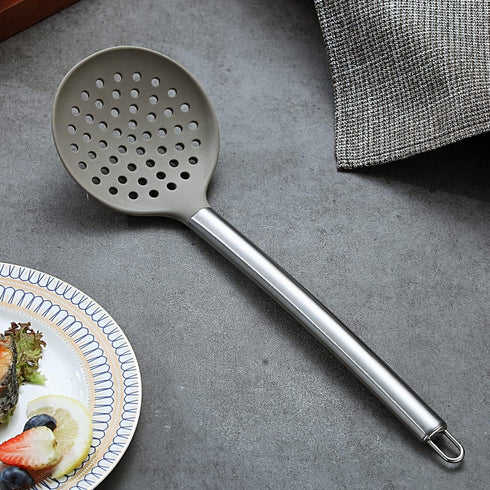 Berglander Skimmer, Non-stick Silicone Strainer, Kitchen Cooking Skimmers For Non-Stick Cookware, Dishwasher Safe, Easy to Clean...