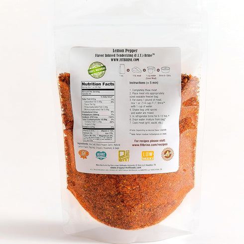 Flavor Infused Tenderizing Brine, Lemon Pepper 8oz...