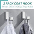 APLusee Polished Chrome Towel Hook 2 Pack, 304 Stainless Steel Robe Hook, Wall Mounted...