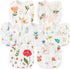 7Pcs Baby Muslin Bibs Baby Burp Cloths Absorbent Cotton Infant Bib Adjustable Resin Button Bibs Flower Pattern Infant Bibs Drooling Feeding Eating...