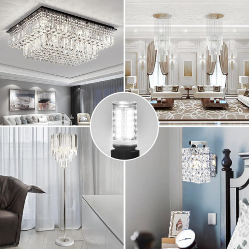 GOLSPARK 10 Pack G9 LED Bulbs 4W 5000k Daylight White, G9 40W Halogen Replacement Light Bulbs, AC120V G9 Bi-pin Base T4 LED Bulbs for Chandelier W...