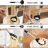 TeamFar Silicone Pasta Fork and Ladle Spoon Set, 2 Pcs Large Nonstick Kitchen Utensils with Stainless Steel Handle for Cooking, Draining, Serving ...