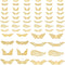 PH PandaHall 160 pcs 8 Styles Angel Wing Charms, Tibetan Style Alloy Wing Spacer Beads for Earring Bracelet Pendants Necklace Jewelry DIY Craft Ma...