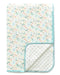 Baby Blanket for Unisex Boys Girls Nursery Minky Blankets with Muslin Cotton Front Dotted Fleece Backing Double Layer Bed Throws Pattern Blue Flor...