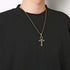HZMAN Stainless Steel Large Ankh Cross Pendant Ancient Egyptian Hieroglyphic Symbol 22+2 Inch Chain...