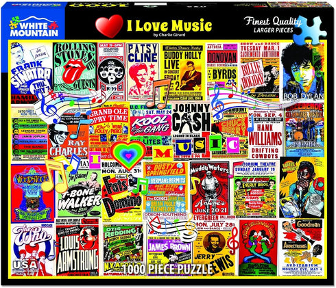 White Mountain Puzzles I Love Music - 1000 Piece Jigsaw Puzzle...