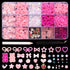 3D Pink Bow Nail Art Charms, 3D Assorted Bowknot Nail Charms Pearls Gems Cute Star Heart Butterfly Bow Planet Bear Nail Decoration with Pickup Too...