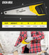 DOWELL 14 in Hand Saw - 11 TPI Fine Cuts Wood Saw Perfect for Sawing, Trimming, Gardening, Cutting Wood, Drywall, Plastic Pipes, Sharp Blade - Cro...