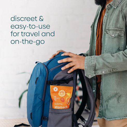 UpSpring Stomach Settle Drops for Occasional Nausea Relief and Morning Sickness with Ginger, Lemon, Spearmint, and B6. Individually Wrapped Drops,...