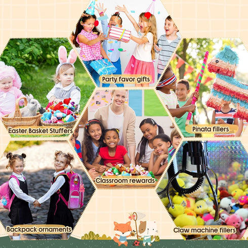 12 Pack Small Stuffed Animals for Kids Mini Plushies, Plush Keychain Christmas Birthday Gifts Bulk Toys Party Favors Goodie Bag Stuffers Classroom...
