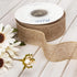 Ribbli Burlap Wired Edge Ribbon,1-1/2 Inch x 10 Yard,Natural,Solid for Big Bow,Wreath,Tree, Outdoor Decoration...